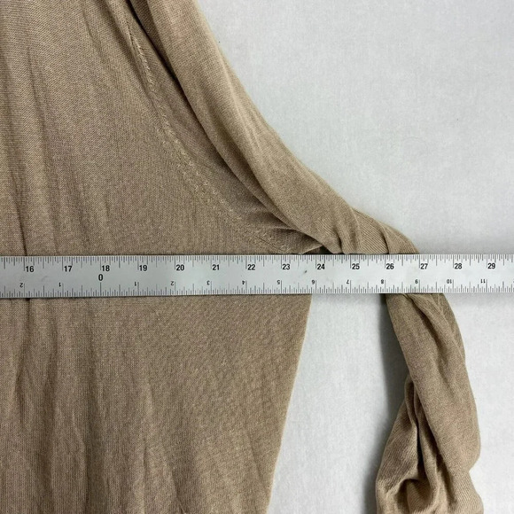 Woman Within Cardigan Women's Sz 2X Brown Open Front Draped Knitted Stretch - Picture 3 of 13